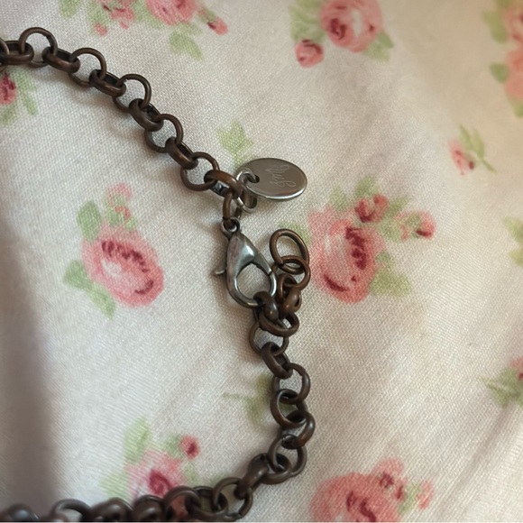 Distressed Moon Pendant Necklace - Picture 2 of 3